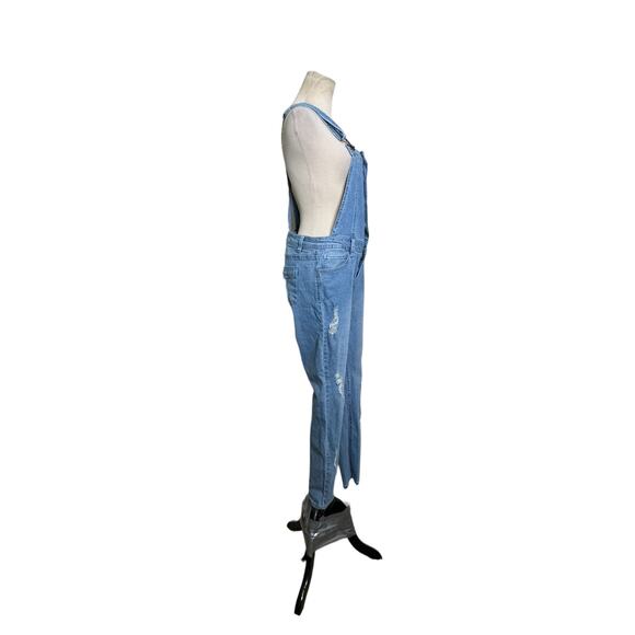 Tinseltown blue distressed denim overalls size M - Picture 7 of 16